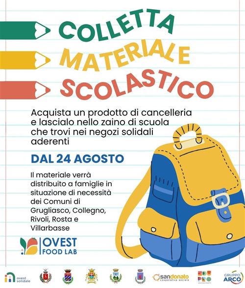 Torna la raccolta solidale di materiale scolastico!