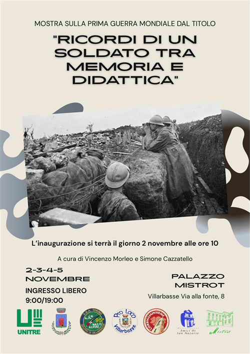 Inaugurazione mostra sulla prima guerra mondiale dal titolo "Ricordo di un soldato tra memoria e didattica"